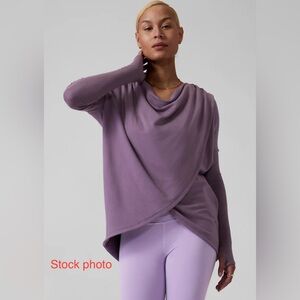 Athleta Purple/Lavender Purana WRAP Sweatshirt